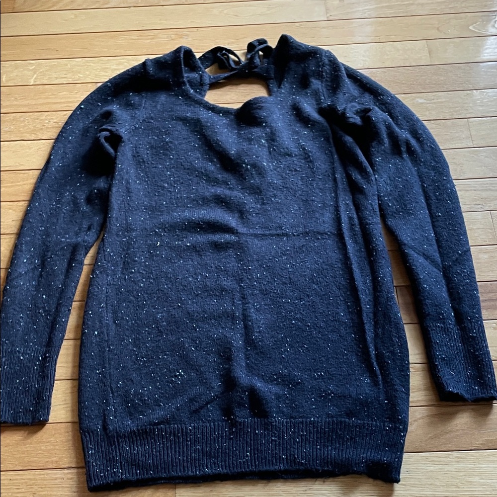 Motherhood Maternity Navy & Light Blue Speckled Slight Scoopneck Tunic Sweater